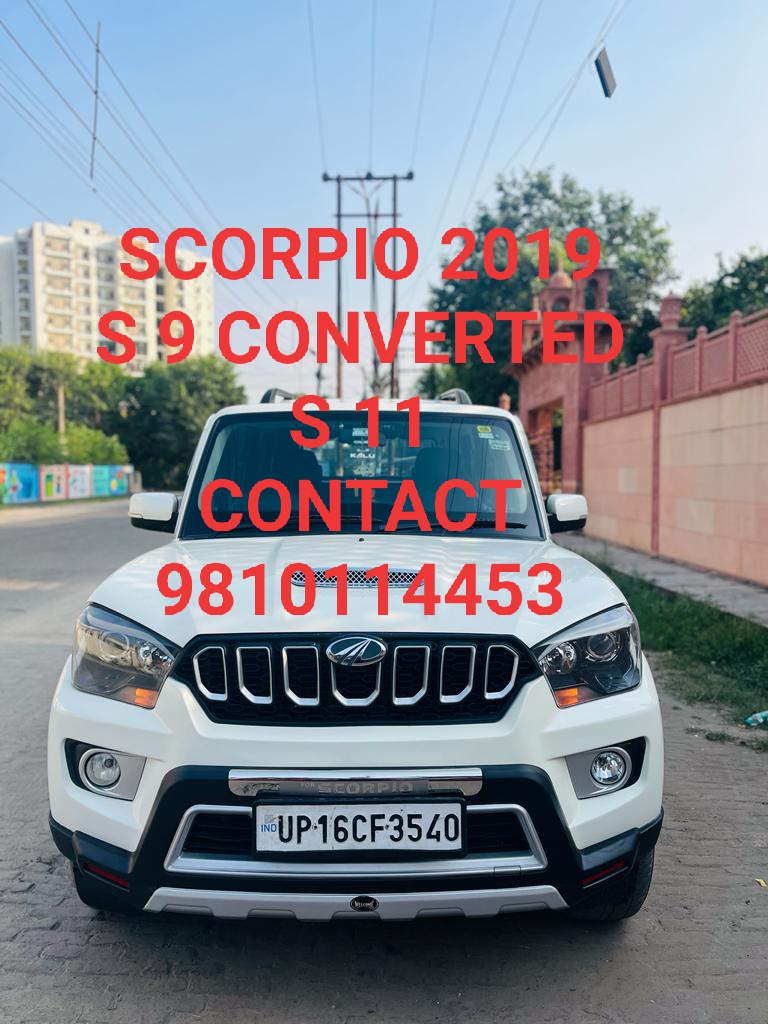 Scorpio S9 CONVRTED 2019 DIS  White Vikas Seth - Gurukripa Motors - East Krishna Nagar - Indirapuram 9810114453